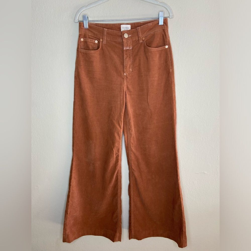 Closed Glow-Up Corduroy Orange Pants Wide Leg Size 28 - Picture 11 of 15